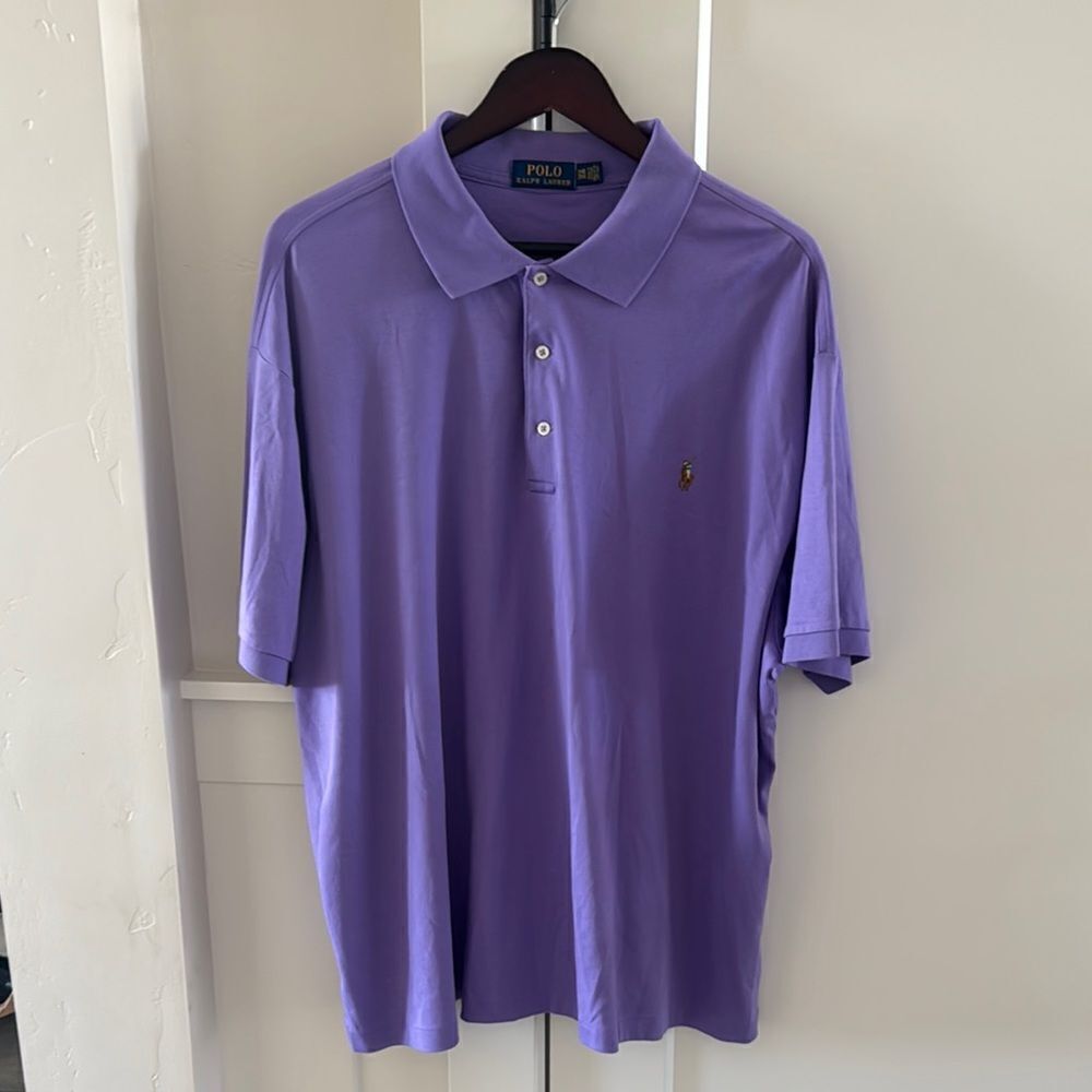 Polo by Ralph Lauren Classic Purple Polo Shirt Men’s Size 2XB 100% Cotton Casual